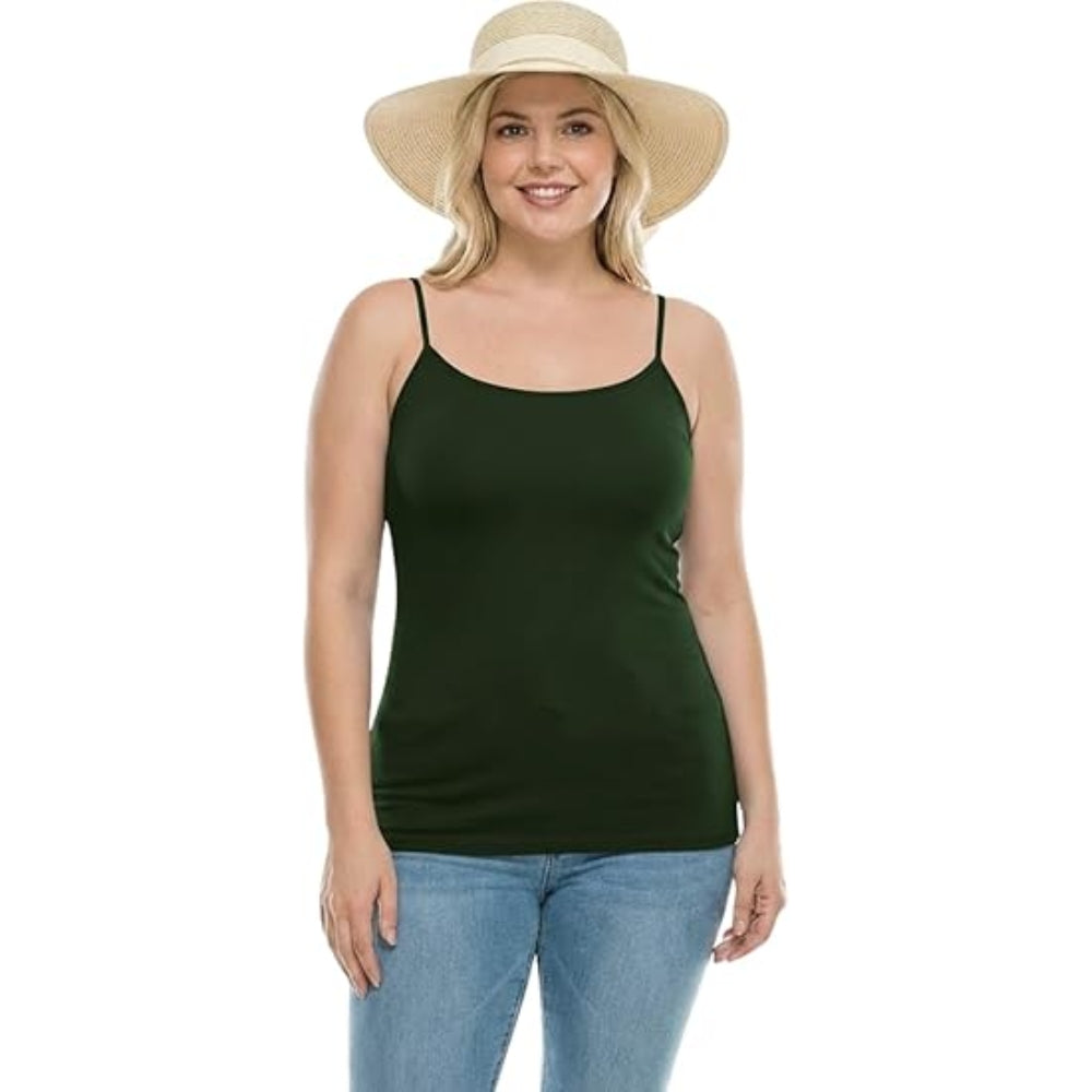 Women Strappy Tank Top Longline Cami Vest