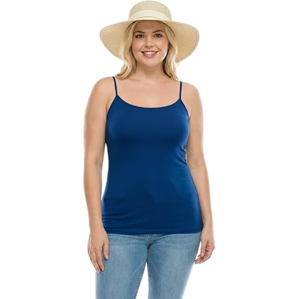 Women Strappy Tank Top Longline Cami Vest