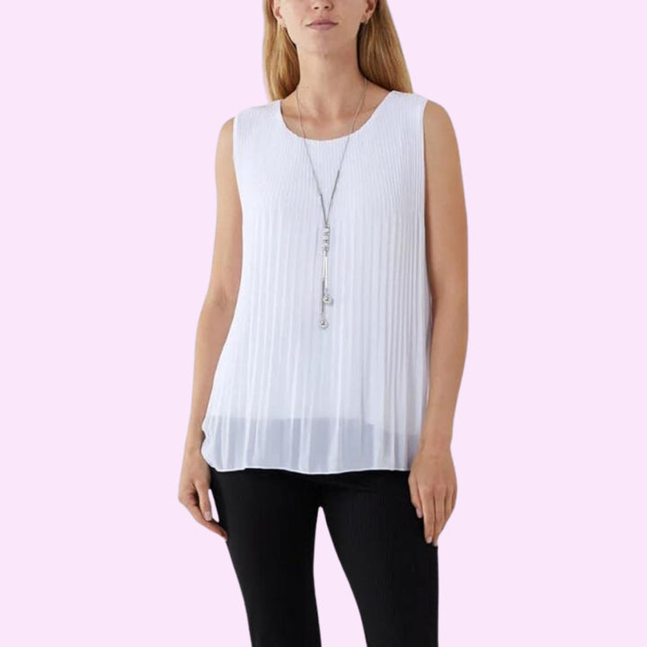 Pleated Necklace Top