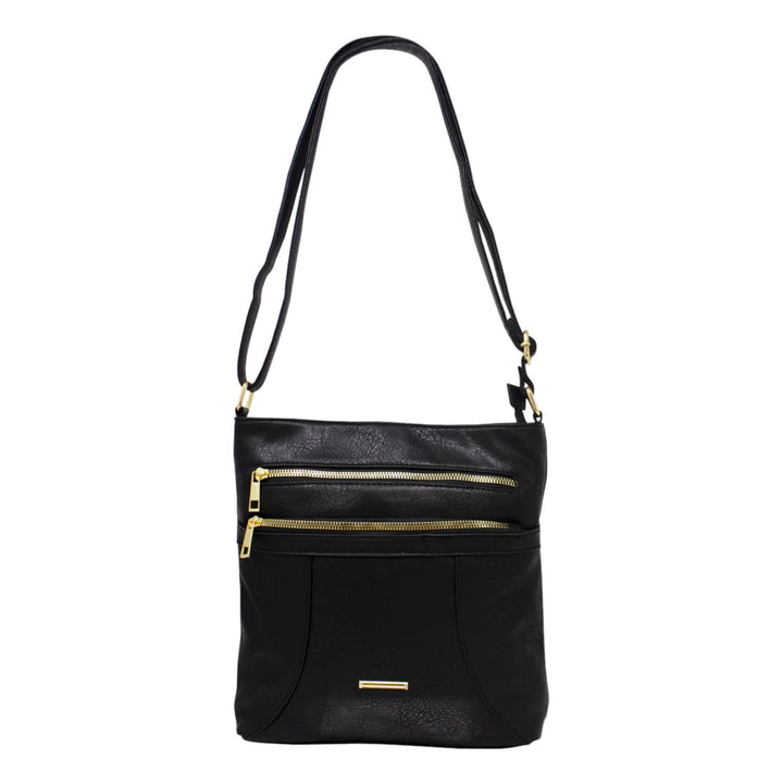 Classic Double Front Zipper Crossbody