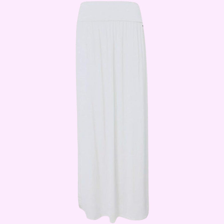 Pleated Fold Over Long Maxi