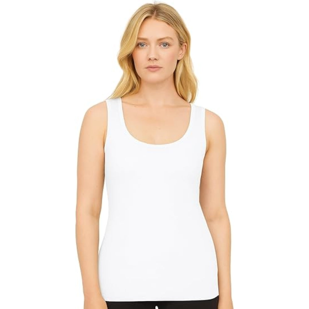 Women Ribbed Vest Top Longline Scoop Neck Tank