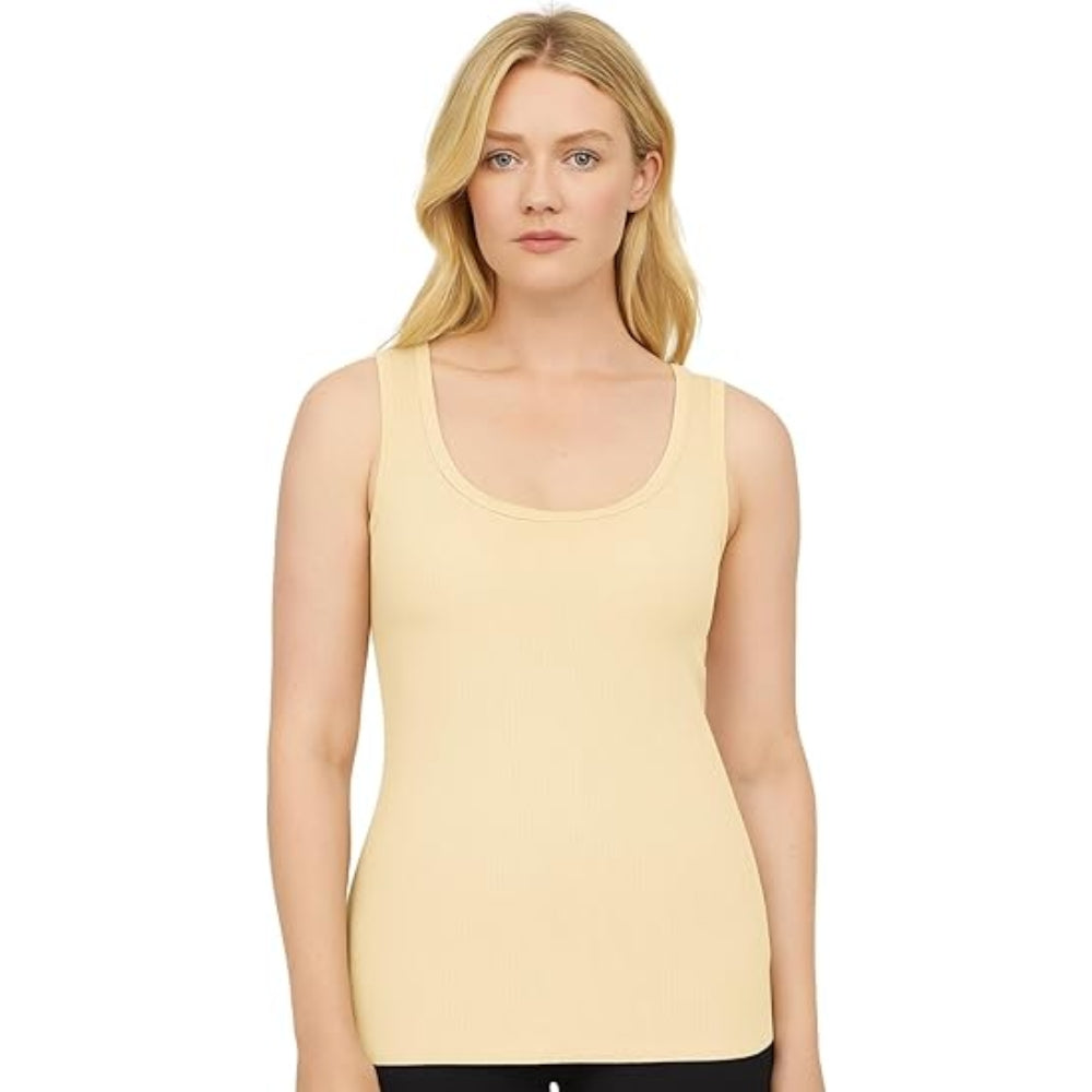 Women Ribbed Vest Top Longline Scoop Neck Tank