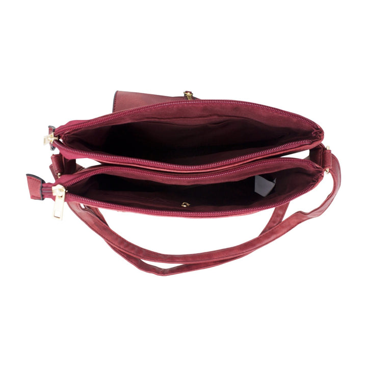 Double Buckle Front Flap Crossbody