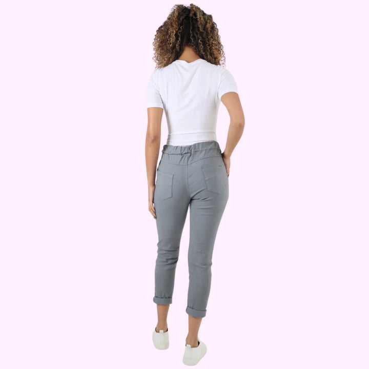 Plain Back Pockets Magic Pants