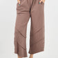 Stone- Plain Button Hem Pocket Trouser
