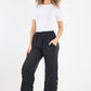 Plain Button Hem Pocket Trouser