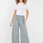 Plain Button Hem Pocket Trouser