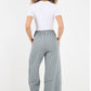 Plain Button Hem Pocket Trouser