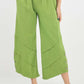 Mint Green- Plain Button Hem Pocket Trouser