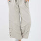 Nude- Plain Button Hem Pocket Trouser
