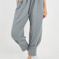 Grey-Plain Pannelled Pocket Trouser