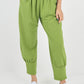 Mint Green-Plain Pannelled Pocket Trouser