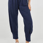Navy Blue-Plain Pannelled Pocket Trouser
