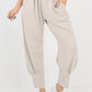 Nude-Plain Pannelled Pocket Trouser