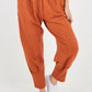 Orange-Plain Pannelled Pocket Trouser