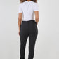 Plain Drawstring Back Pocket Magic Pants