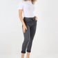 Plain Drawstring Back Pocket Magic Pants