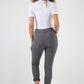 Plain Drawstring Back Pocket Magic Pants