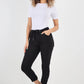 Plain Drawstring Back Pocket Magic Pants