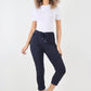 Plain Drawstring Back Pocket Magic Pants