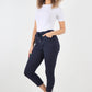 Plain Drawstring Back Pocket Magic Pants