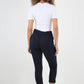 Plain Drawstring Back Pocket Magic Pants