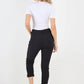 Plain Drawstring Back Pocket Magic Pants
