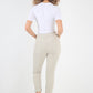 Plain Drawstring Back Pocket Magic Pants