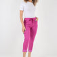 Plain Drawstring Back Pocket Magic Pants