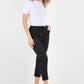 Plain Drawstring Back Pocket Magic Pants