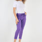 Plain Drawstring Back Pocket Magic Pants