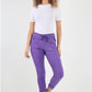 Plain Drawstring Back Pocket Magic Pants