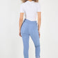 Plain Drawstring Back Pocket Magic Pants