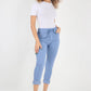 Plain Drawstring Back Pocket Magic Pants