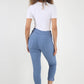 Plain Drawstring Back Pocket Magic Pants