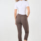 Plain Drawstring Back Pocket Magic Pants