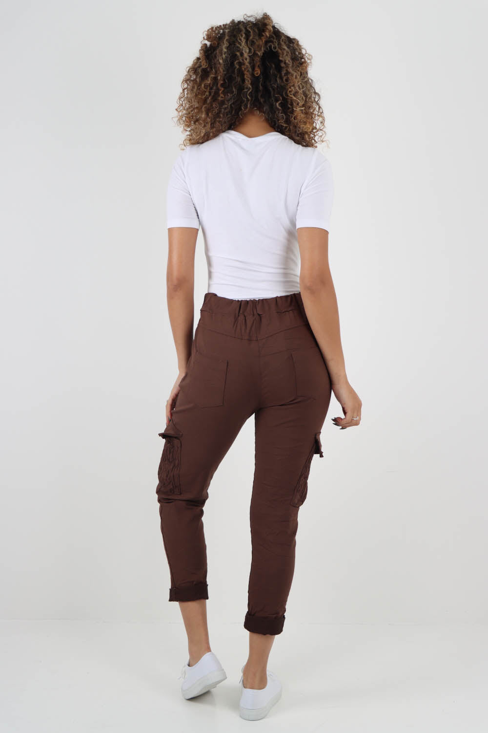 Ruched Pocket Drawstring Magic Pants
