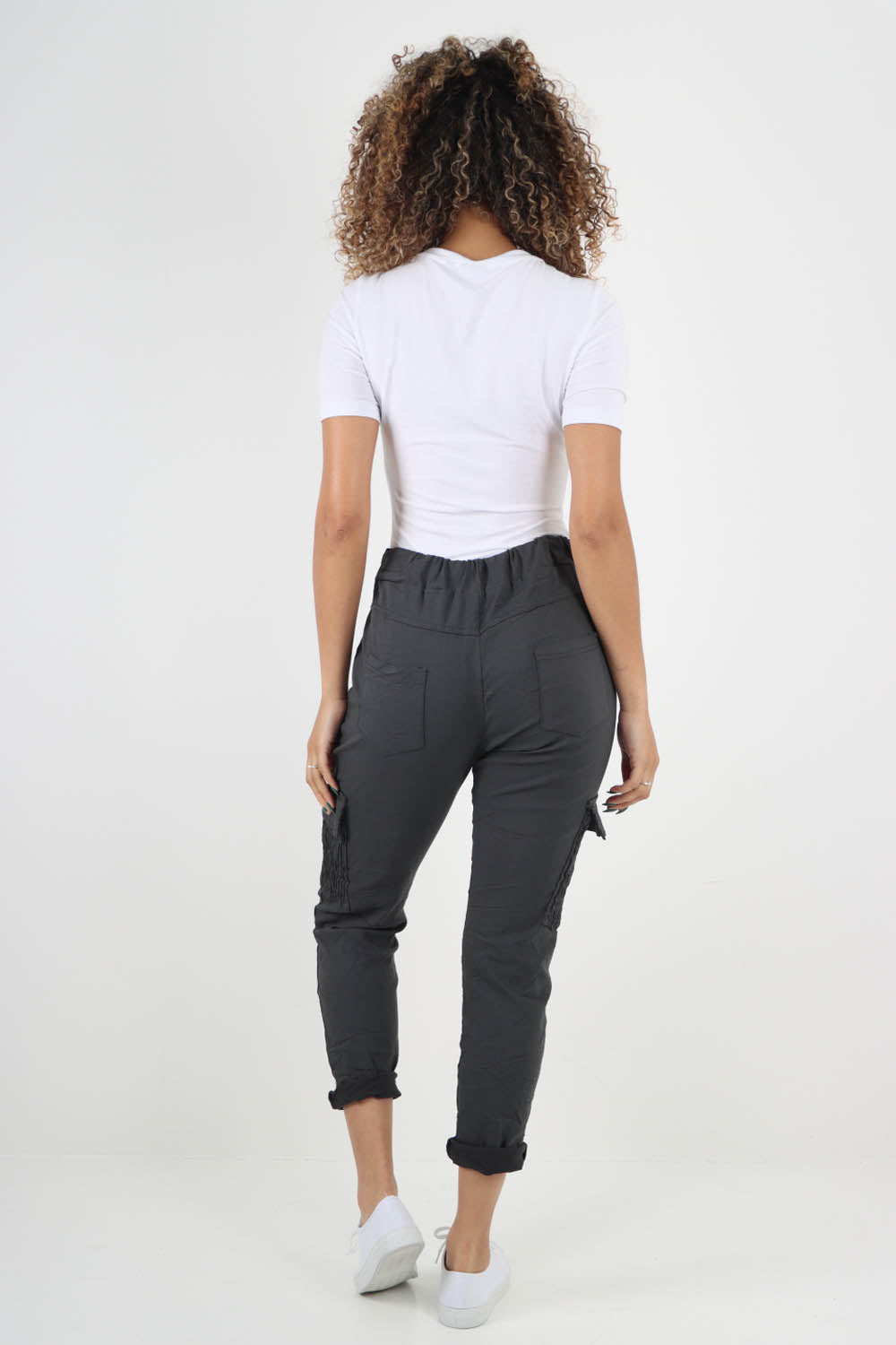 Ruched Pocket Drawstring Magic Pants