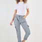 Ruched Pocket Drawstring Magic Pants