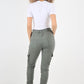 Ruched Pocket Drawstring Magic Pants