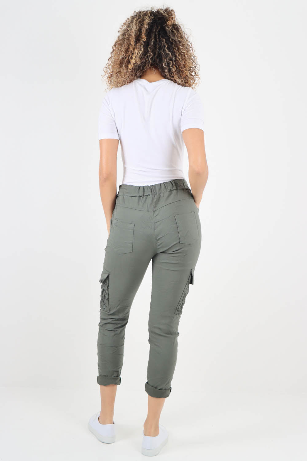 Ruched Pocket Drawstring Magic Pants