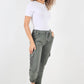 Ruched Pocket Drawstring Magic Pants