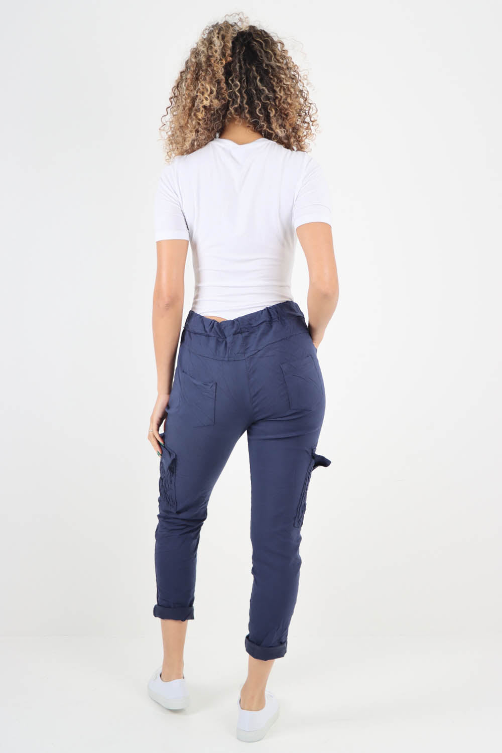 Ruched Pocket Drawstring Magic Pants