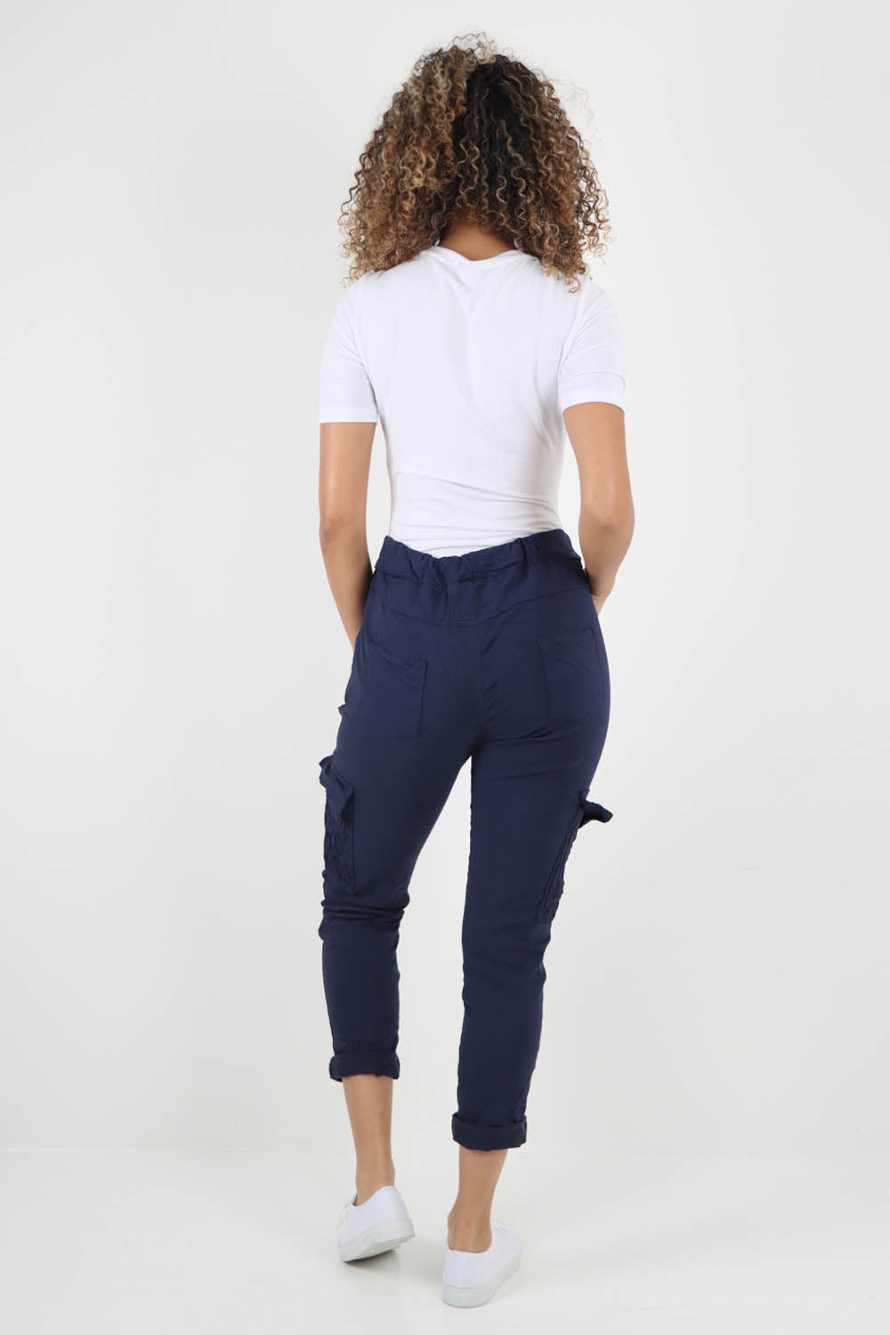 Ruched Pocket Drawstring Magic Pants