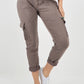 Stone-Ruched Pocket Drawstring Magic Pants