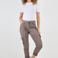 Ruched Pocket Drawstring Magic Pants