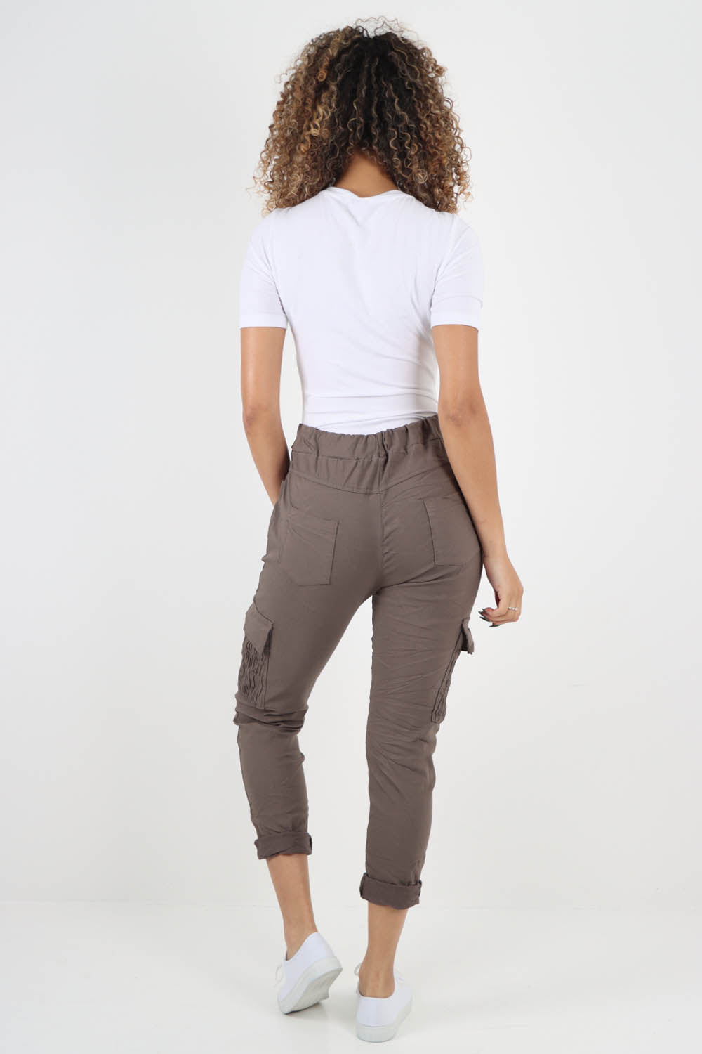 Ruched Pocket Drawstring Magic Pants