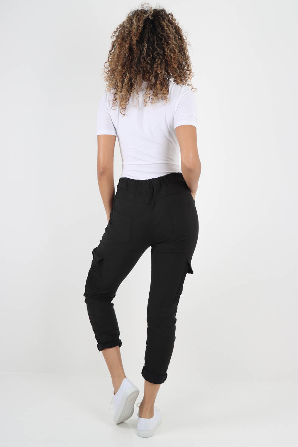 Ruched Pocket Drawstring Magic Pants