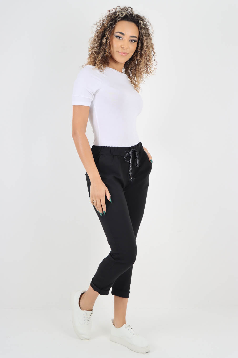 Plain Back Pockets Magic Pants